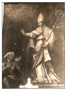 Obraz Św. Stanisława  B.M.    w ołtarzu głównym w Kościele w Radziemicach