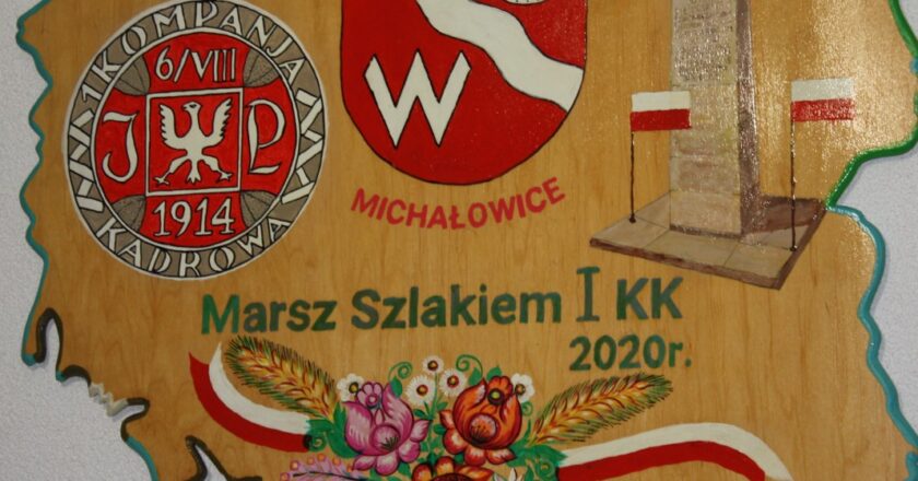 Janusz Król z Niezwojowic  na Marszu  Szlakiem I Kompanii Kadrowej.