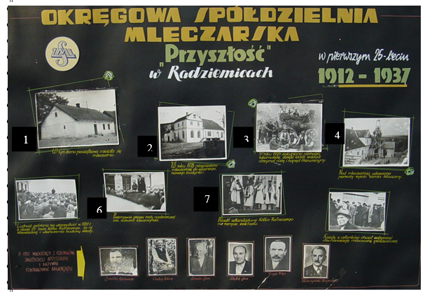Radziemice. Gablota z 1937 roku.